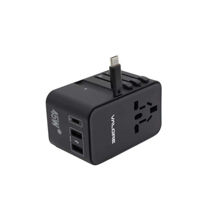 Valore PD45W Universal Travel Adaptor with Retractable Cable (UTA-001) by Corporate Gift Store Singapore