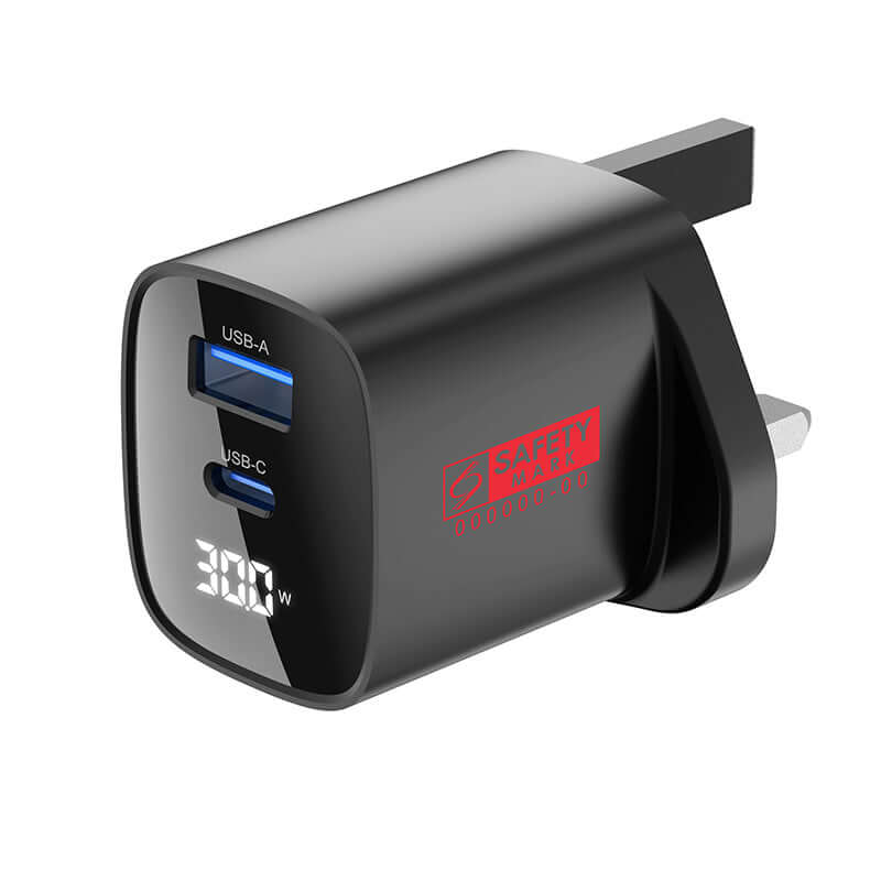 Valore PD30W GaN Wall Charger with Digital Display (PA-001) by Corporate Gift Store Singapore