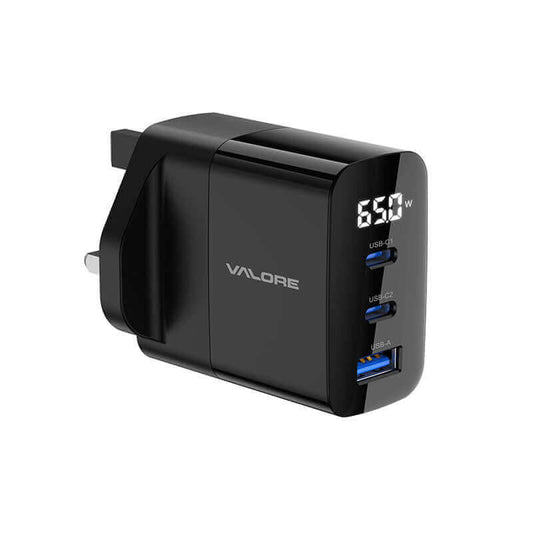 Valore PD65W GaN Wall Charger with Digital Display (PA-002) by Corporate Gift Store Singapore