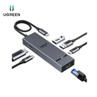 UGREEN Revodok 6-IN-1 USB-C Hub Ethernet, 4K@60Hz HDMI Display Corporate Gift Singapore