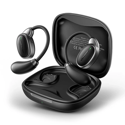 Vention Wireless Bluetooth Open Ear Headphones OpenBeat in charging case with sleek design and comfortable fit