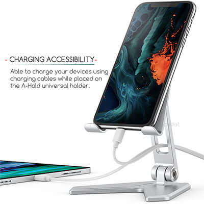 Blackdot A-Hold Premium Universal Adjustable Phone & Tablet Portable Aluminum Holder by Corporate Gift Store Singapore