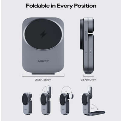 AUKEY LC-MC312 MagFusion Z Qi2 3-in-1 Foldable Magnetic Fast Wireless Charging Station Corporate Gift Singapore