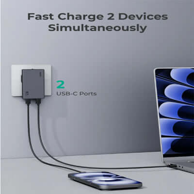 Aukey PA-C4 Comet Slim 67W GaN PD Wall Charger w/ EU UK TH Interchangeable Plugs Corporate Gift Singapore
