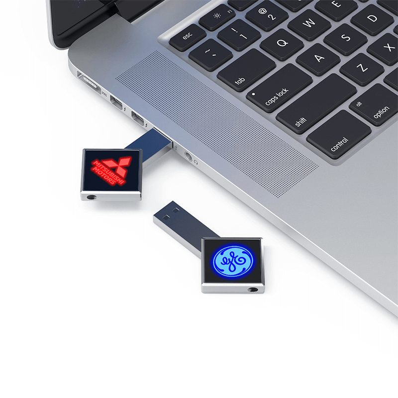 Diamond Shaped USB Flash Drive with LED Logo by Corporate Gift Store Singapore