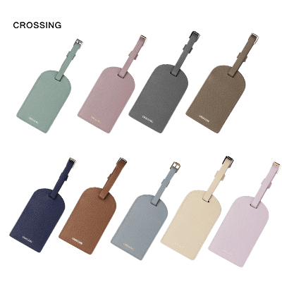 Crossing Milano Leather Luggage Tag by Corporate Gift Store Singapore
