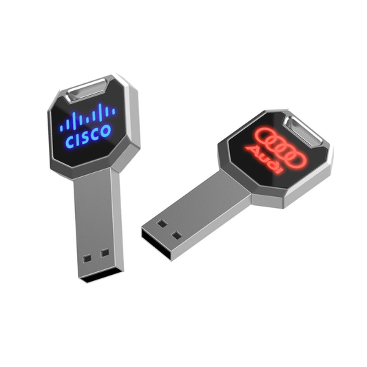 Key Shaped USB Flash Drive with LED Logo by Corporate Gift Store Singapore