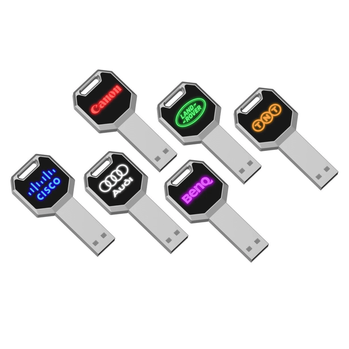 Key Shaped USB Flash Drive with LED Logo by Corporate Gift Store Singapore