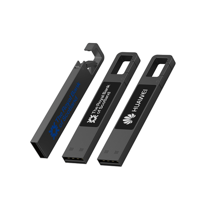 Metal Hook USB Flash Drive with LED Logo by Corporate Gift Store Singapore
