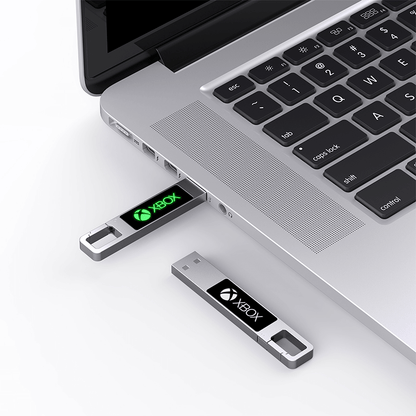 Metal Hook USB Flash Drive with LED Logo by Corporate Gift Store Singapore