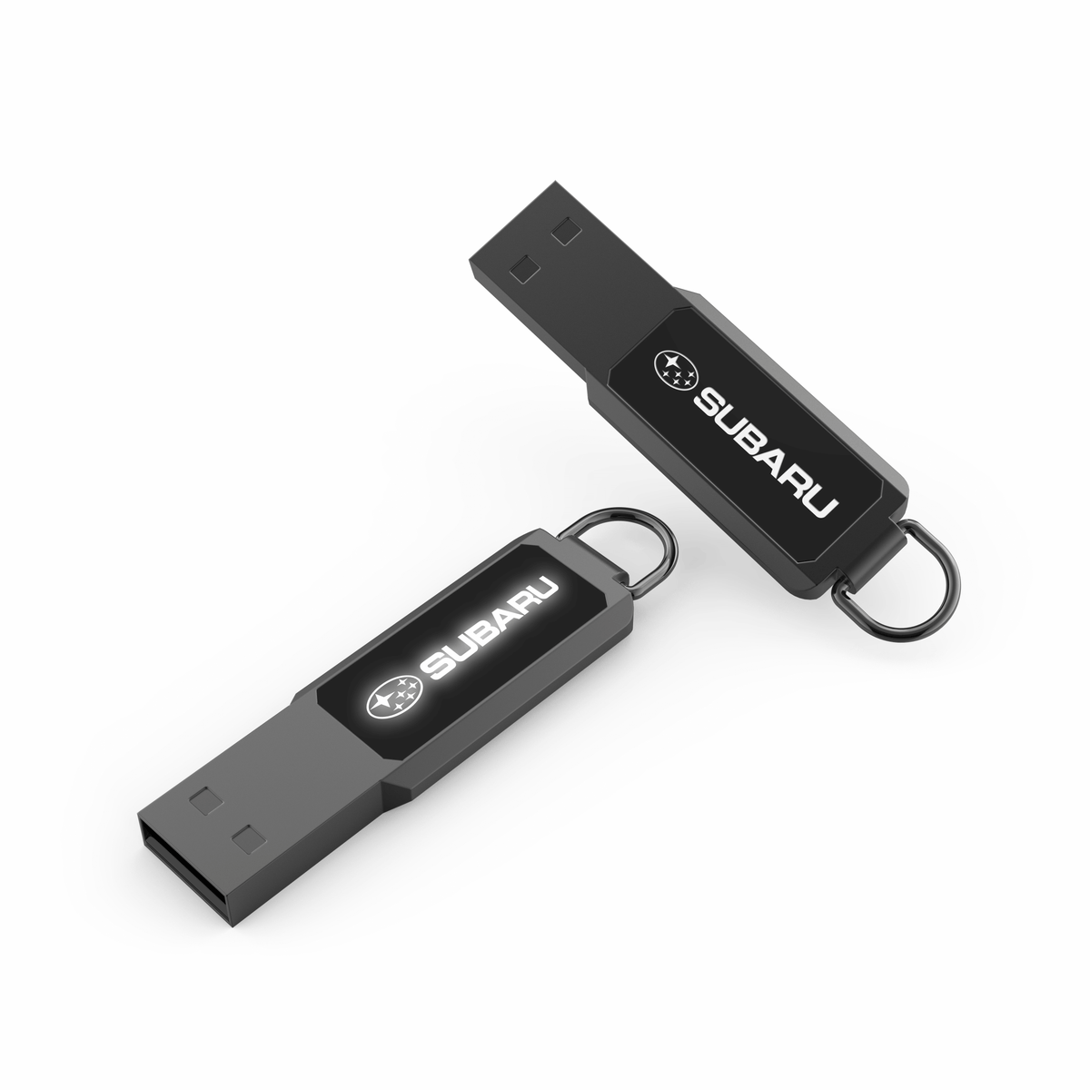Metal Loop USB Flash Drive with LED Logo by Corporate Gift Store Singapore