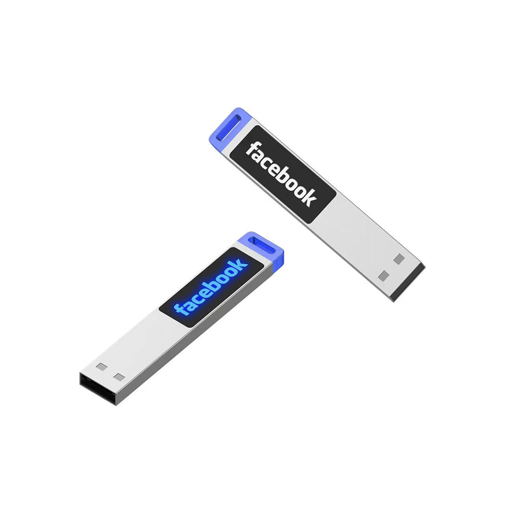 Metal USB Flash Drive with LED Light and Logo by Corporate Gift Store Singapore