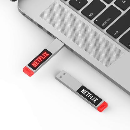 Metal USB Flash Drive with LED Light and Logo by Corporate Gift Store Singapore