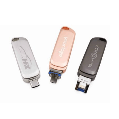 Swivel OTG USB Drive with Oval Loop