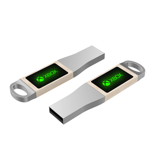 Oval Hook USB Flash Drive with LED Logo by Corporate Gift Store Singapore