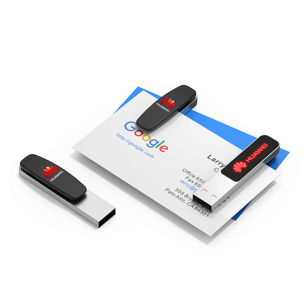 Oval Clip On USB Flash Drive with LED Logo by Corporate Gift Store Singapore