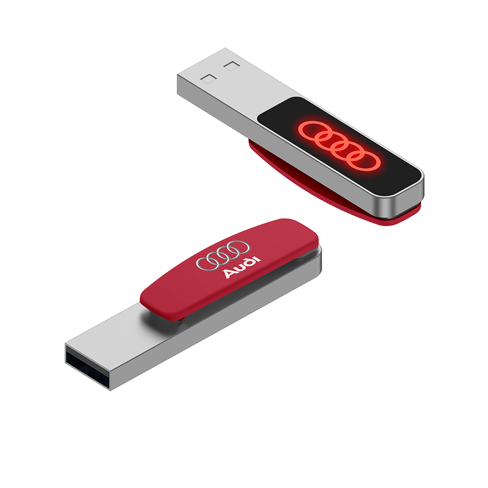 Oval Clip On USB Flash Drive with LED Logo by Corporate Gift Store Singapore