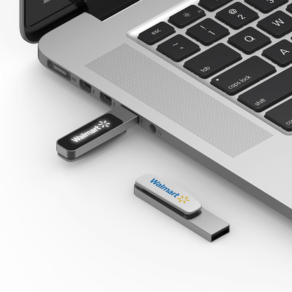 Oval Clip On USB Flash Drive with LED Logo by Corporate Gift Store Singapore
