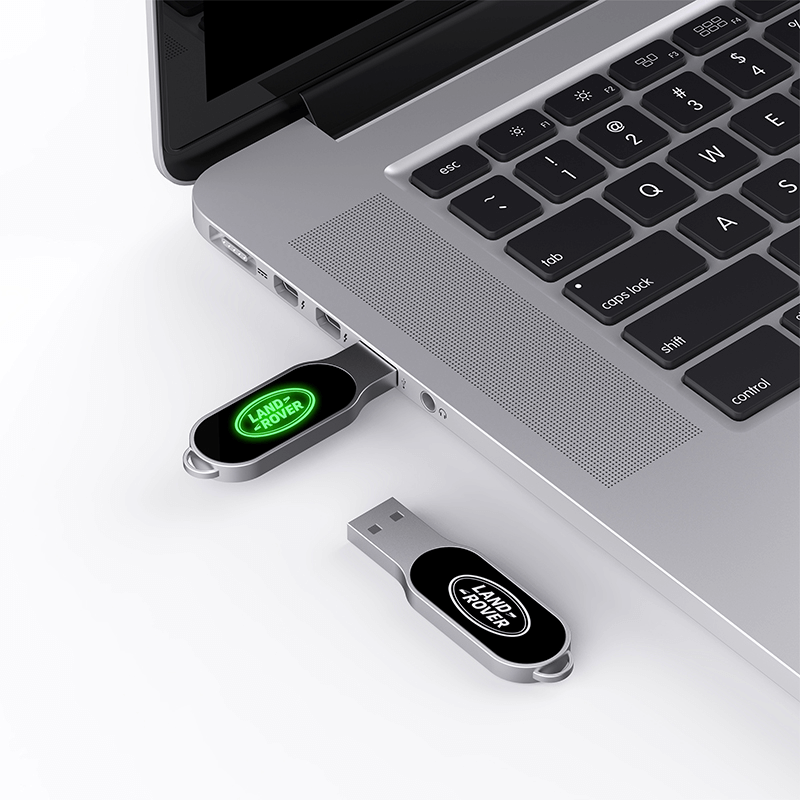 Oval Shaped USB Flash Drive with LED Logo by Corporate Gift Store Singapore