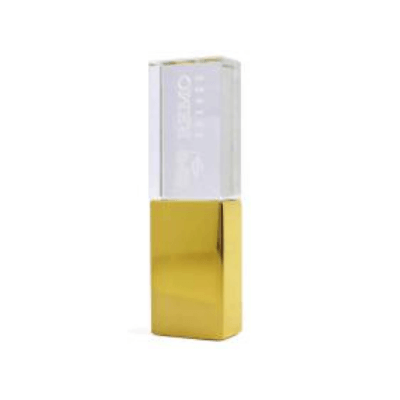 Rectangular Crystal USB Flash Drive with Colored Case by Corporate Gift Store Singapore