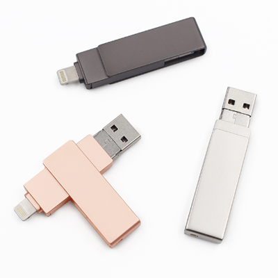 Rectangular Swivel OTG USB Drive (IOS)