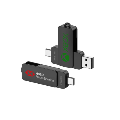 Rectangular Swivel OTG USB Drive with Triangular Loop (Android) by Corporate Gift Store Singapore