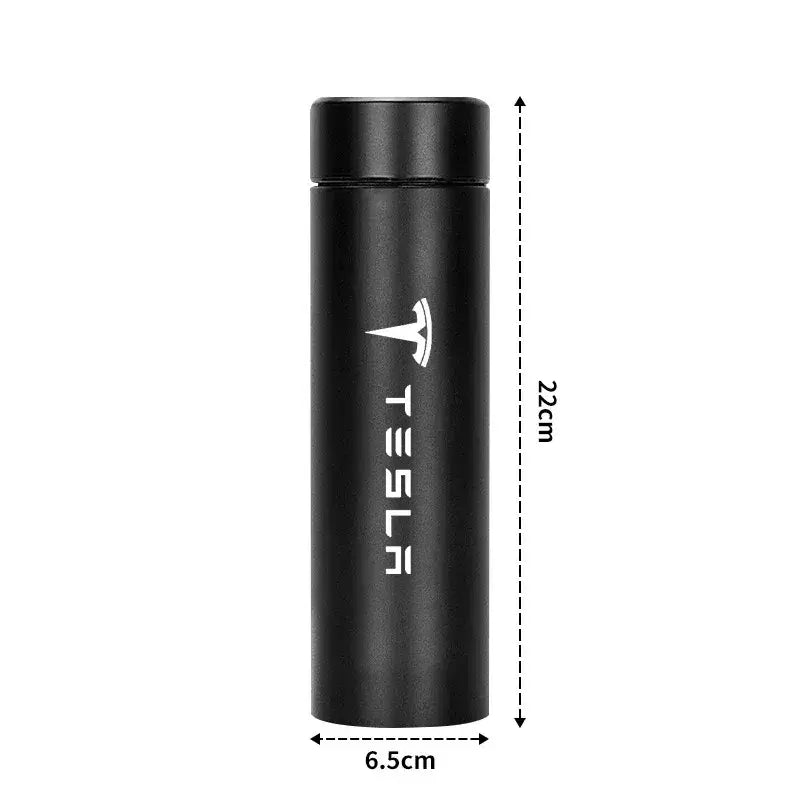 Car 500ml Stainless Steel Thermo Bottle Thermal Cup Temperature Display Vacuum Flasks For Tesla Model Y 3 S X Roadster Bonina by Corporate Gift Store Singapore