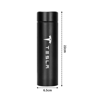 Car 500ml Stainless Steel Thermo Bottle Thermal Cup Temperature Display Vacuum Flasks For Tesla Model Y 3 S X Roadster Bonina by Corporate Gift Store Singapore