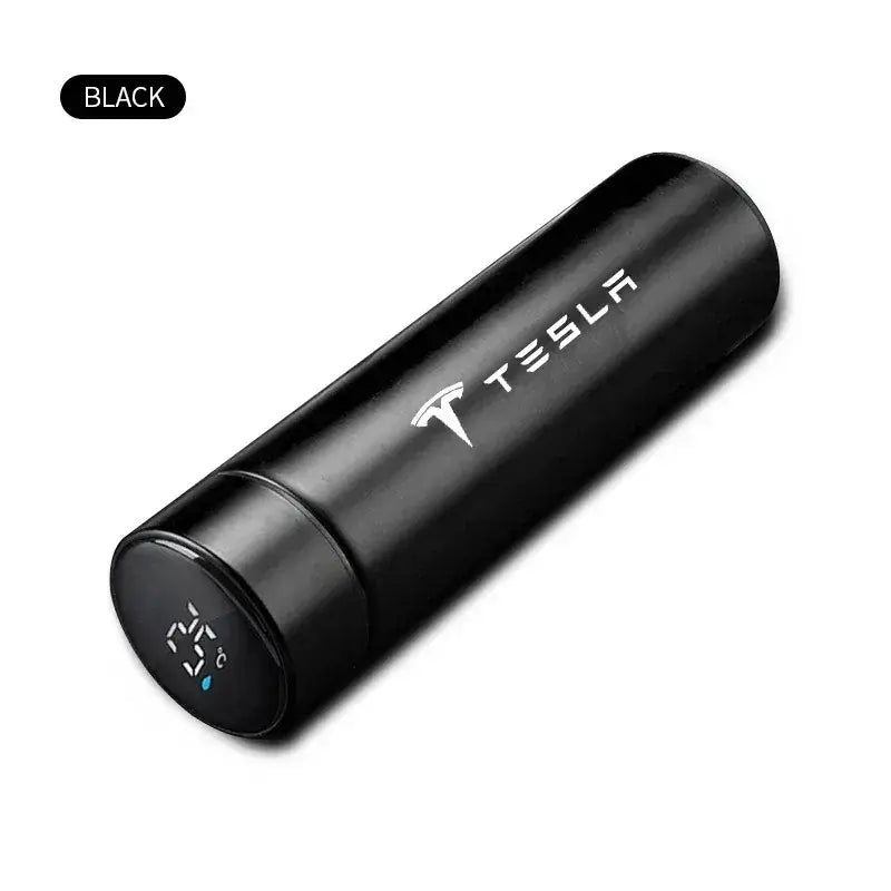 Car 500ml Stainless Steel Thermo Bottle Thermal Cup Temperature Display Vacuum Flasks For Tesla Model Y 3 S X Roadster Bonina by Corporate Gift Store Singapore
