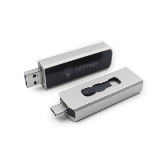 Slider USB Flash Drive with LED Logo by Corporate Gift Store Singapore