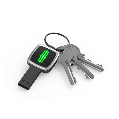 Square Shaped USB Flash Drive with Keyring and LED Logo by Corporate Gift Store Singapore