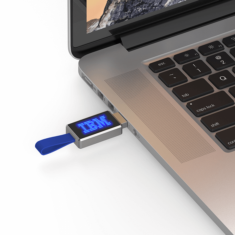 USB Flash Drive with Strap (LED Logo) by Corporate Gift Store Singapore