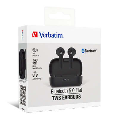 Verbatim 66620 Bluetooth 5.0 Flat TWS Earbuds by Corporate Gift Store Singapore
