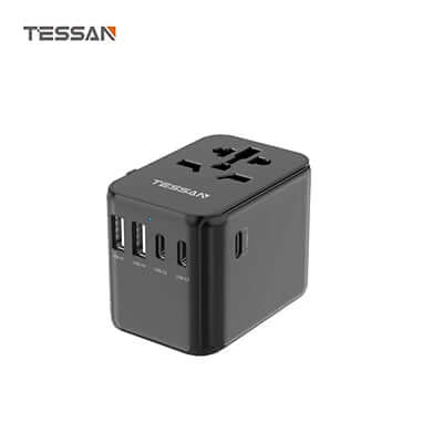TESSAN 28W Universal Travel Adapter with 2 USB & 3 USB C Ports by Corporate Gift Store Singapore