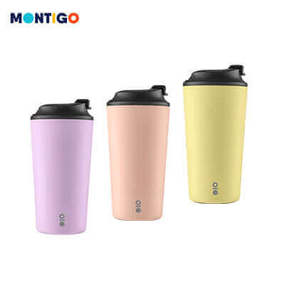 Montigo Bliss Sense Coffee Cup Large in pastel colors, ideal for on-the-go versatility. Perfect for Corporate Gift Store.