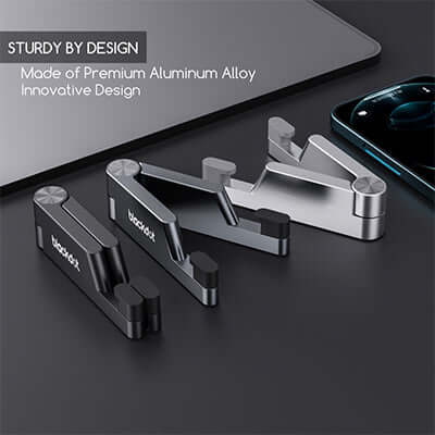 Blackdot V-Base Premium Travel Phone & Tablet Universal Portable Aluminum Holder by Corporate Gift Store Singapore