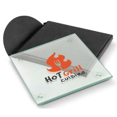 Venice Single Glass Coaster Square Corporate Gift Singapore