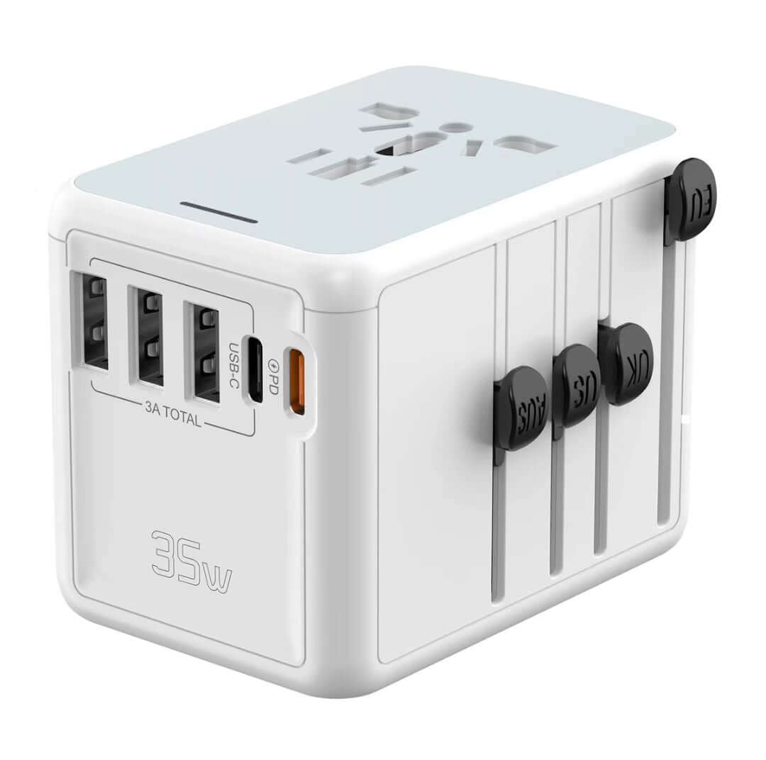 Travel Adaptor with 3 USB+ 2 Type C Port by Corporate Gift Store Singapore