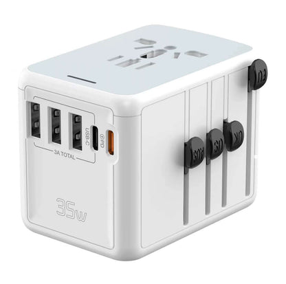 Travel Adaptor with 3 USB+ 2 Type C Port by Corporate Gift Store Singapore