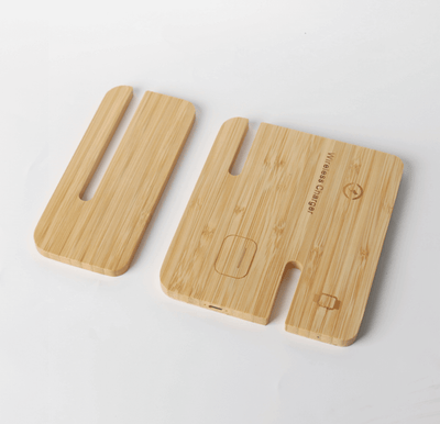 15W 3in 1 Bamboo Wireless Charger by Corporate Gift Store Singapore