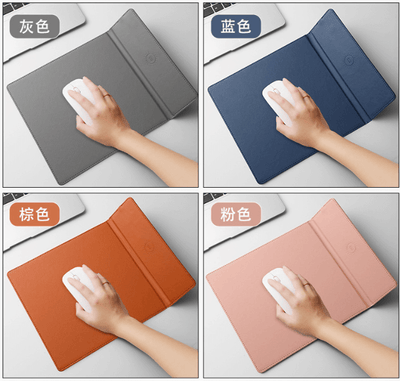PU Mousepad With 15W Wireless Charger Corporate Gift Singapore