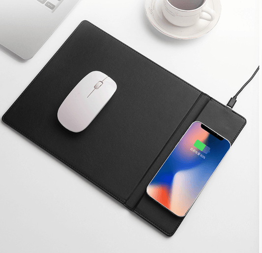 PU Mousepad With 15W Wireless Charger Corporate Gift Singapore