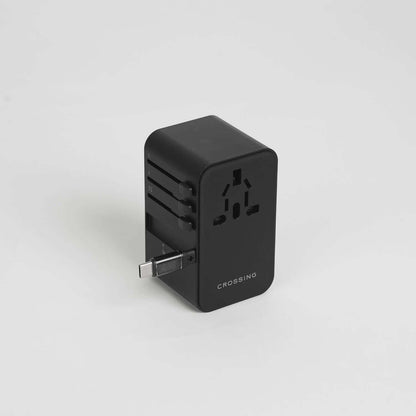 Crossing World Travel Adaptor 70W with 2 X USB-A + 2 X USB-C with Built-In Type C Cable by Corporate Gift Store Singapore