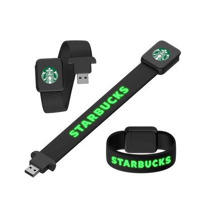 Wrist Strap USB Flash Drive with LED Logo by Corporate Gift Store Singapore