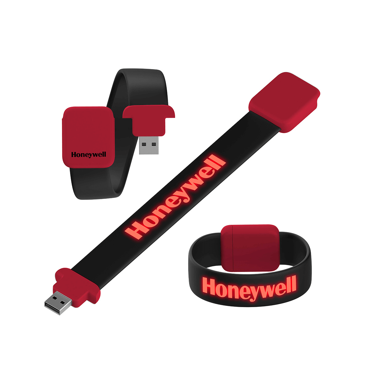 Wrist Strap USB Flash Drive with LED Logo by Corporate Gift Store Singapore