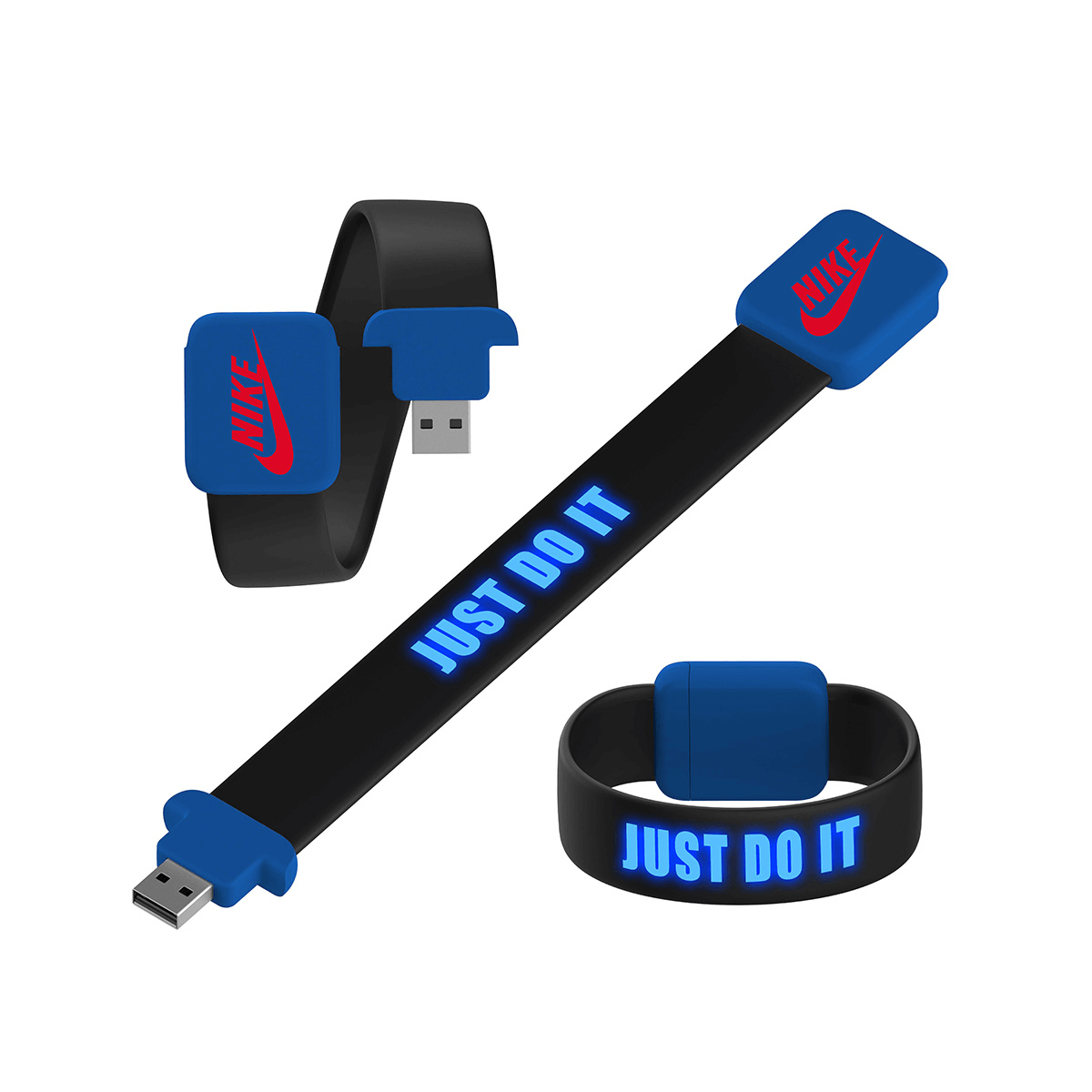 Wrist Strap USB Flash Drive with LED Logo by Corporate Gift Store Singapore