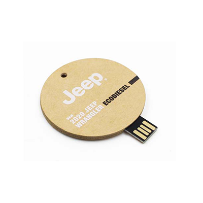 Wooden USB Flash Drive Round by Corporate Gift Store Singapore