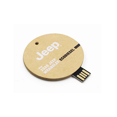 Wooden USB Flash Drive Round