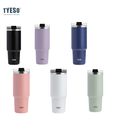 TYESO Stainless Steel Tumbler with Straw 30oz by Corporate Gift Store Singapore