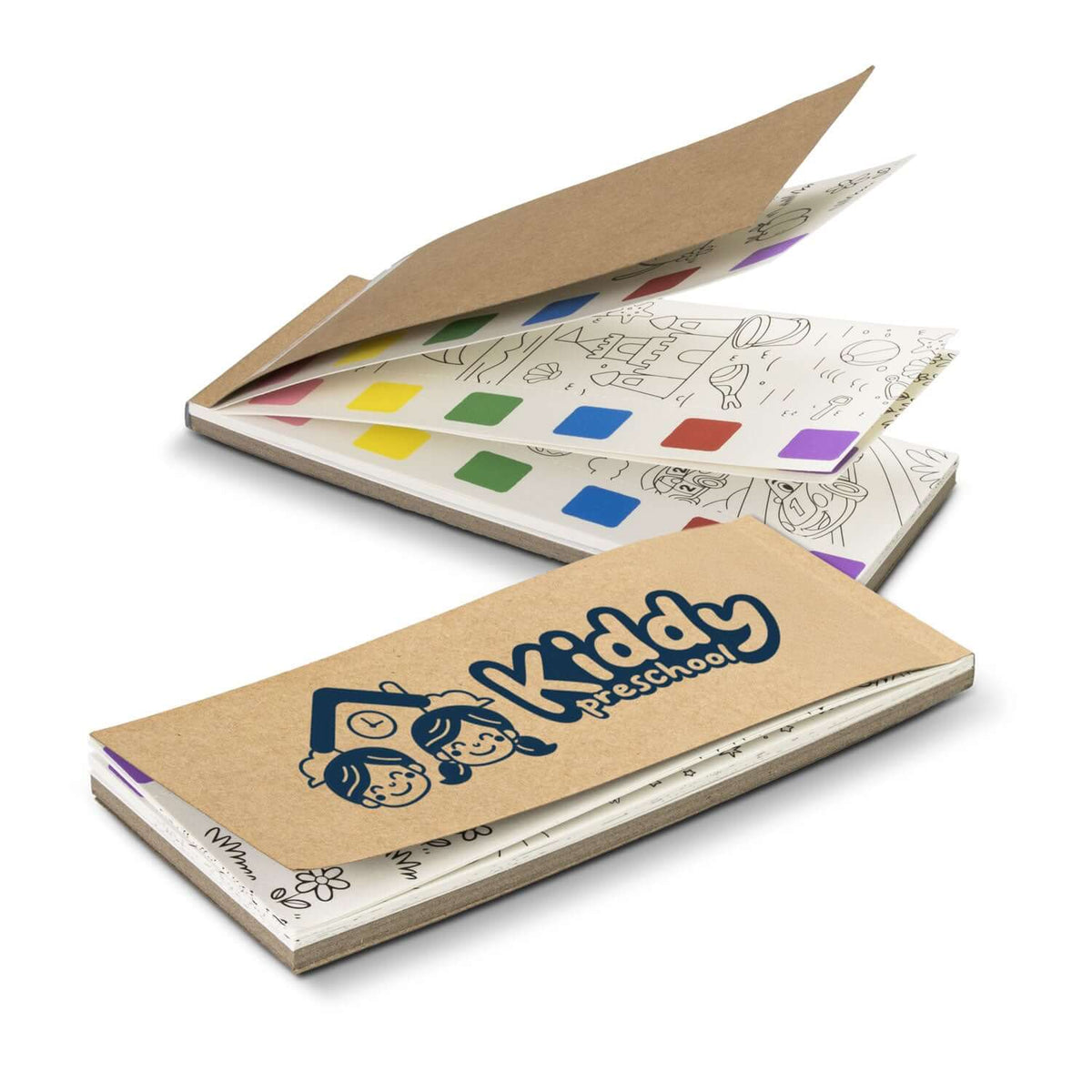 Aquarelle Watercolour Bookmark Pad with tear-off pages and mini brush, perfect for personalized bookmarks.